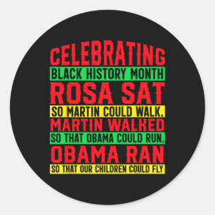 Celebrating Black History Month1 Classic Round Sticker