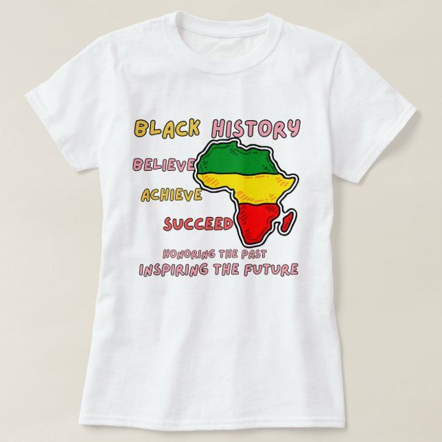 celebrating black history month , african women T-Shirt (Design Front)