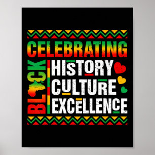 Celebrating Black History Month Afro African Men W Poster