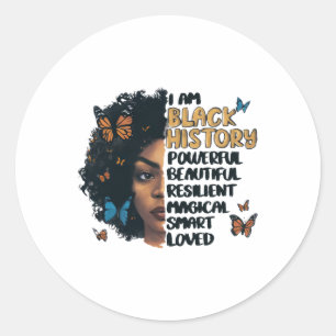 Celebrating Black History Month Equality Pride Classic Round Sticker