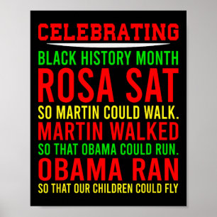 Celebrating Black History Month, Inspirational Pow Poster