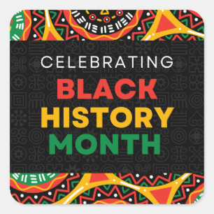 Celebrating Black History Month Square Sticker