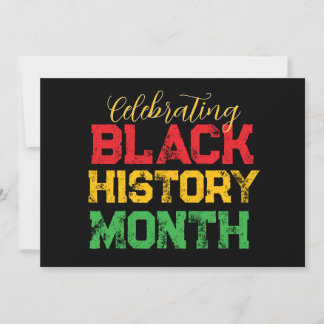 Celebrating Black History Month Typography Invitation