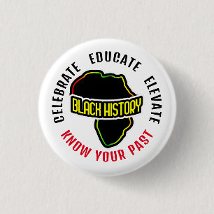Celebrating Black History on WHITE 3 Cm Round Badge