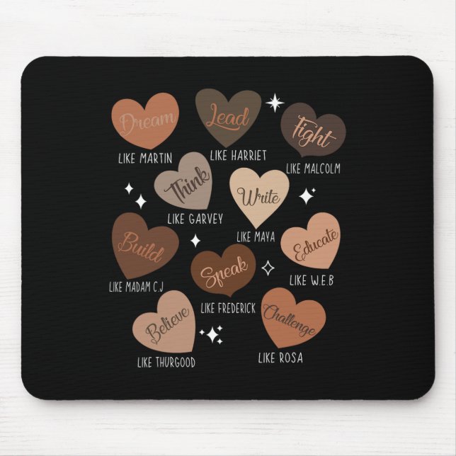 Celebrating Black History With Educated Leader Hea Mouse Mat (Front)