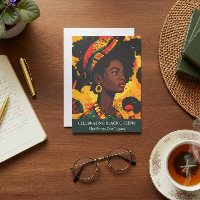 Celebrating Black Queens Heritage Legacy Month  Holiday Card (Creator Uploaded)