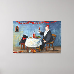 Celebrating Christmas. Canvas Print