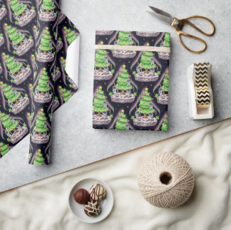 Celebrating Christmas from space Wrapping Paper