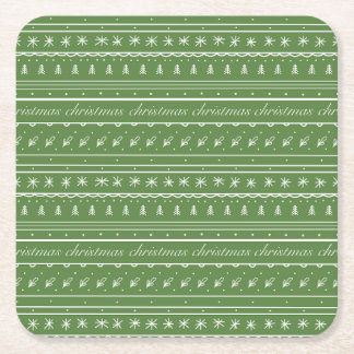 Celebrating Christmas Square Paper Coaster