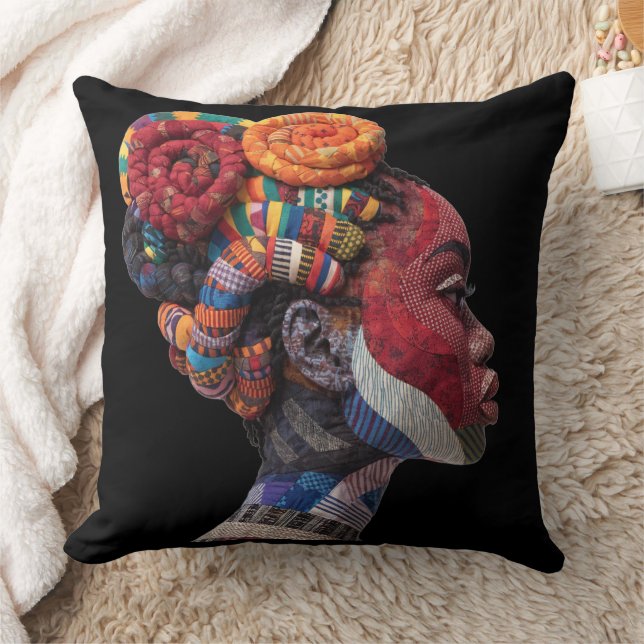 Celebrating Colorful Black Women Throw Pillow (Blanket)