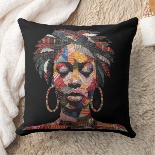 Celebrating Colourful Black Women Throw Pillow