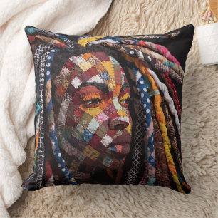 Celebrating Colourful Black Women Throw Pillow