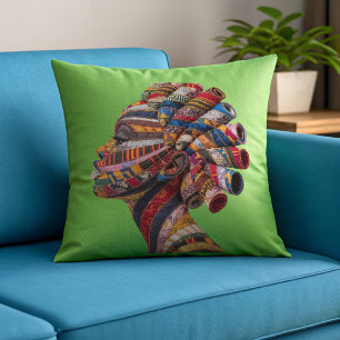 Celebrating Colourful Black Women Throw Pillow