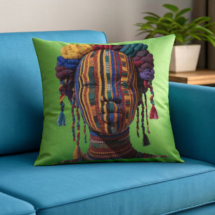 Celebrating Colourful Black Women Throw Pillow