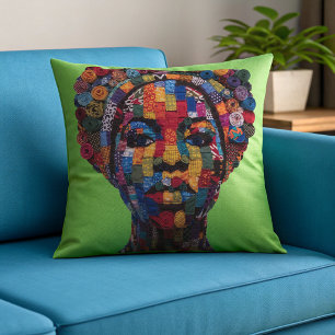 Celebrating Colourful Black Women Throw Pillow