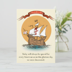 Celebrating Columbus day Invitation