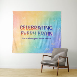 Celebrating Every Brain Neurodivergent Pride Tapestry