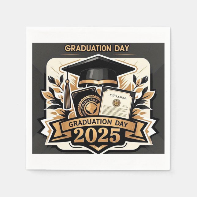 " CELEBRATING EXCELLENCE: GRADUATION DAY 2025 " NAPKIN (Front)