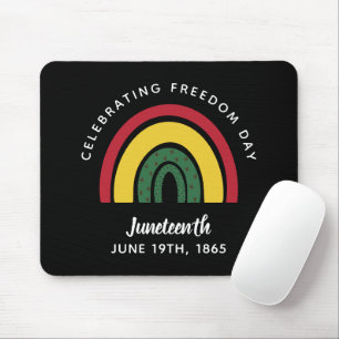 Celebrating Freedom Day Juneteenth 1865 Rainbow Mouse Mat