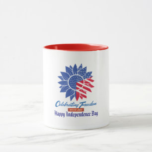 "Celebrating Freedom" Patriotic Sunflower Custom Mug