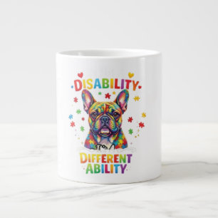 Celebrating French Bulldog Neurodiversity: Autism  Large Coffee Mug