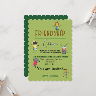 Celebrating friendship  invitation
