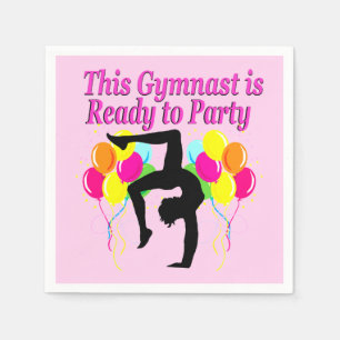 CELEBRATING GYMNASTICS PARTY PAPER NAPKINS