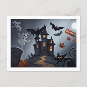 Celebrating Halloween Postcard