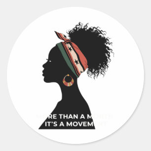 Celebrating Heritage And Culture Movement Graphic Classic Round Sticker
