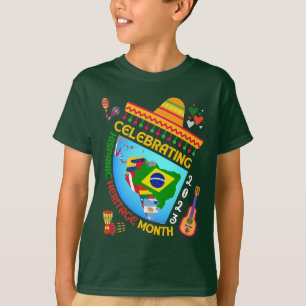 Celebrating HISPANIC HERITAGE MONTH Unisex Kids T-Shirt