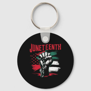 Celebrating Juneteenth Black Freedom African Ameri Key Ring
