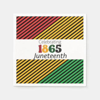 Celebrating Juneteenth Since 1865 Flag Pattern Napkin