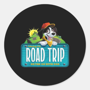 Celebrating Kids Road Trip On The Go With God Vbs Classic Round Sticker