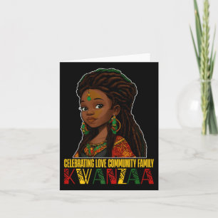 Celebrating Kwanzaa Kinara Principles Candles Afri Card