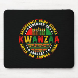 Celebrating Kwanzaa Kinara Principles Candles Pan  Mouse Mat