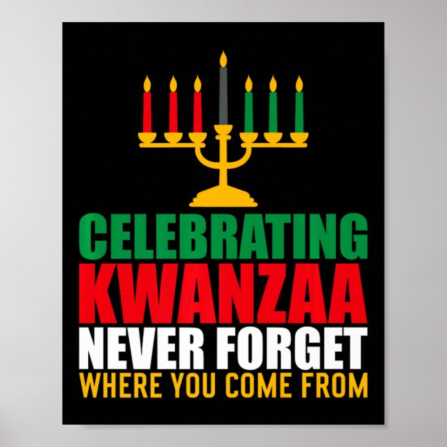 Celebrating Kwanzaa Never Forget Where You Come Fr Poster (Front)
