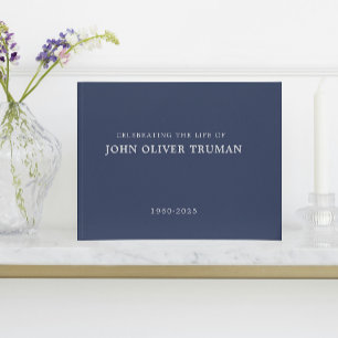 Celebrating Life of Personalised Memorial Funeral Guest Book