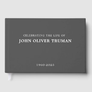 Celebrating Life of Personalised Memorial Funeral Guest Book