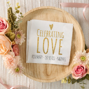Celebrating Love 50th Wedding Anniversary Napkin