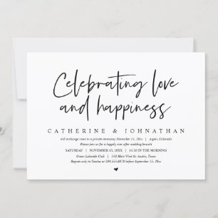 Celebrating Love and Happiness, Elopement Brunch Invitation