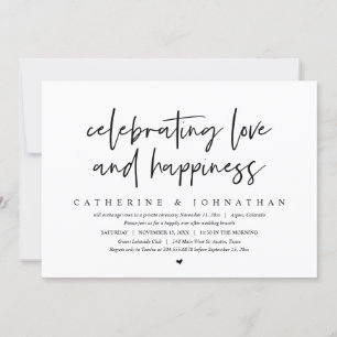 Celebrating Love and Happiness, Elopement Brunch Invitation