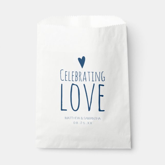 Celebrating Love Wedding Candy Bar Buffet Favour Bags (Front)