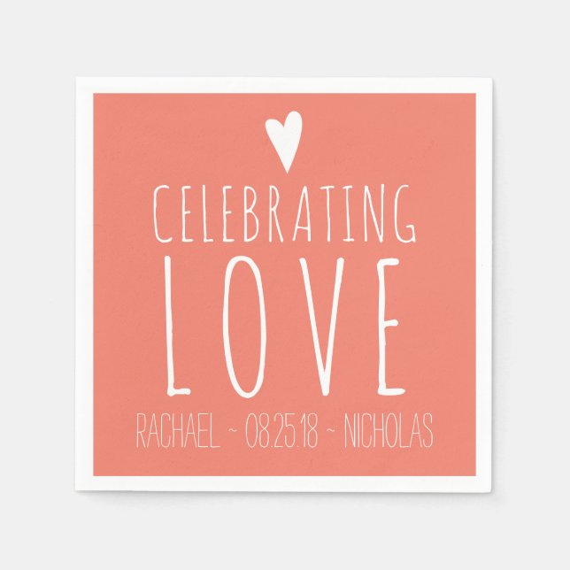 Celebrating Love | Wedding Napkin (Front)