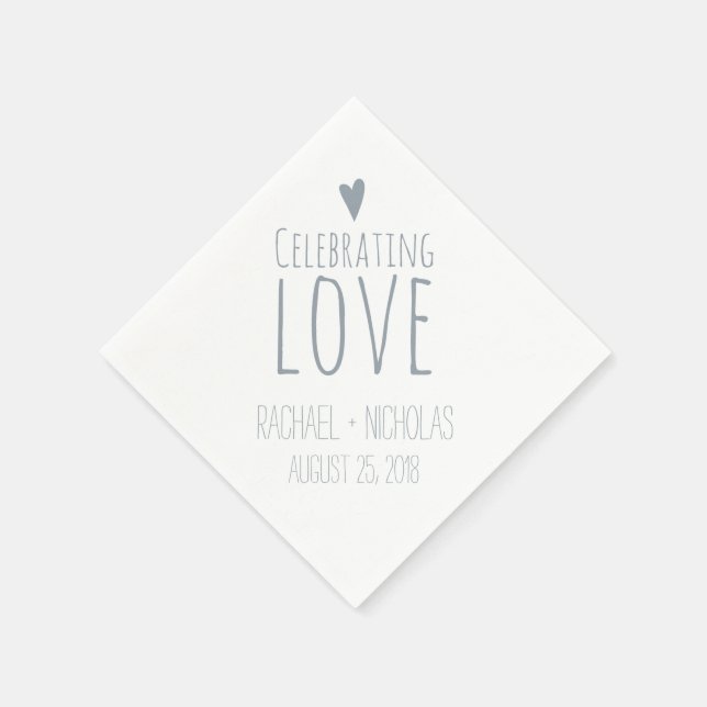 Celebrating Love | Wedding Napkin (Corner)