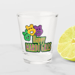 Celebrating Mardi Gras Carnival Shot Glass