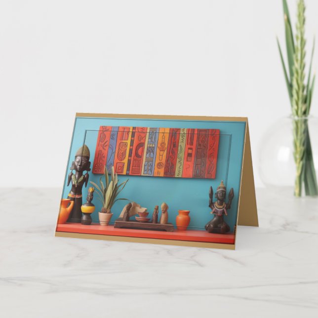 Celebrating Mother Africa Thank You Card (Front)