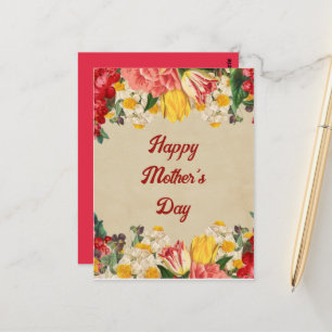 Celebrating Mother's Day 2025 Flower Postcard