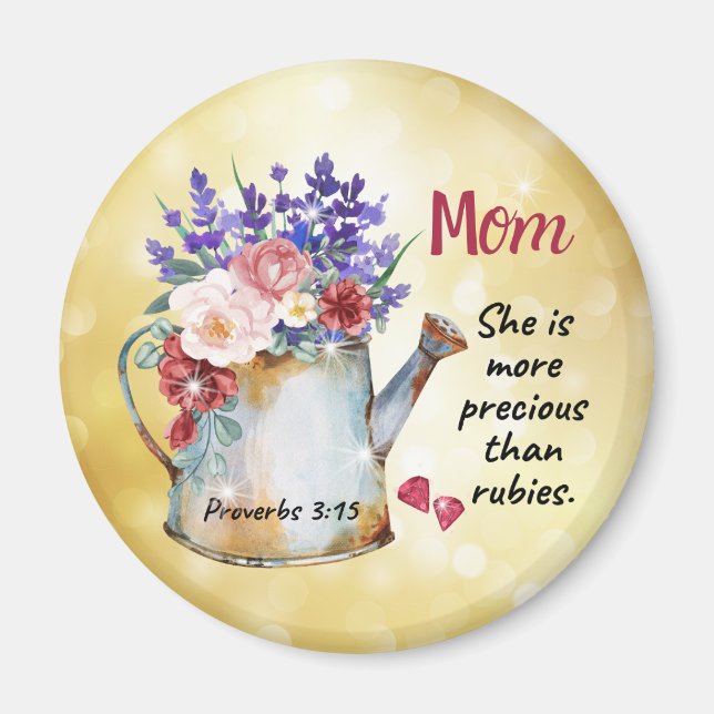 Celebrating Mum - Proverbs 3:15 Magnets (Front)