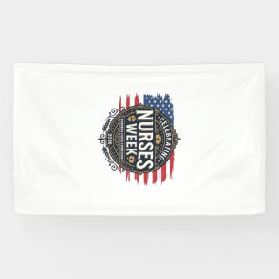Celebrating Nurses Week 2026 Patriotic Vintage Des Banner