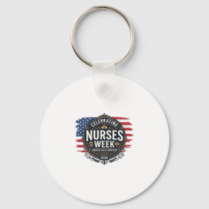 Celebrating Nurses Week 2026 Patriotic Vintage Des Key Ring